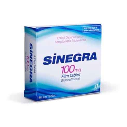 Sinegra 100 mg 4 Tablet Orjinal Sertleşme Hapı