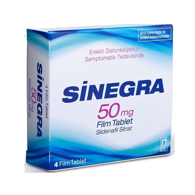 Sinegra 50 mg 4 Tablet Sertleşme Ereksiyon Hapı